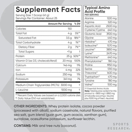 SPORTS RESEARCH - Sports Research Whey Protein Chocolate 1.03 Kg. - The Red Vitamin MX - Suplementos Alimenticios - {{ shop.shopifyCountryName }}