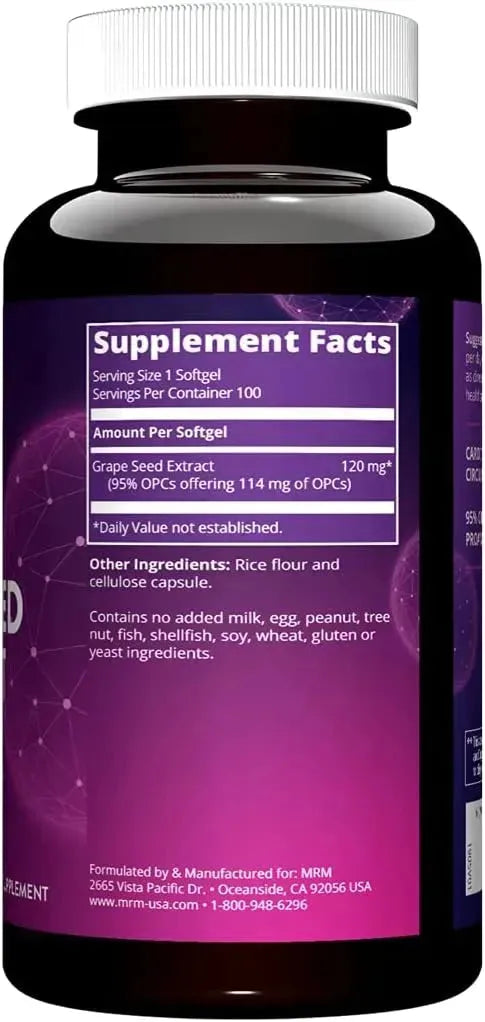 MRM - MRM Nutrition Grape Seed Extract 100 Capsulas - The Red Vitamin MX - Suplementos Alimenticios - {{ shop.shopifyCountryName }}