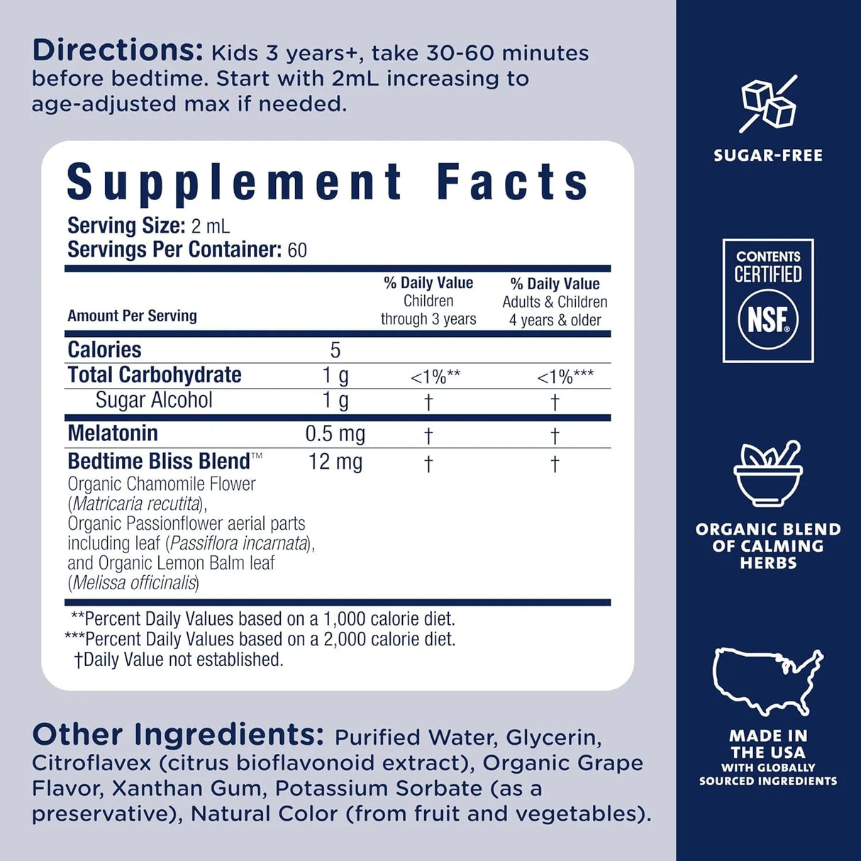 MOMMY'S BLISS - Mommy's Bliss Kids Sleep Liquid with Melatonin & Calming Herbs 4 Fl.Oz. - The Red Vitamin MX - Suplementos Alimenticios - {{ shop.shopifyCountryName }}