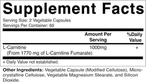 VITAMATIC - Vitamatic L-Carnitine Fumarate 1000Mg. 120 Capsulas - The Red Vitamin MX - Suplementos Alimenticios - {{ shop.shopifyCountryName }}