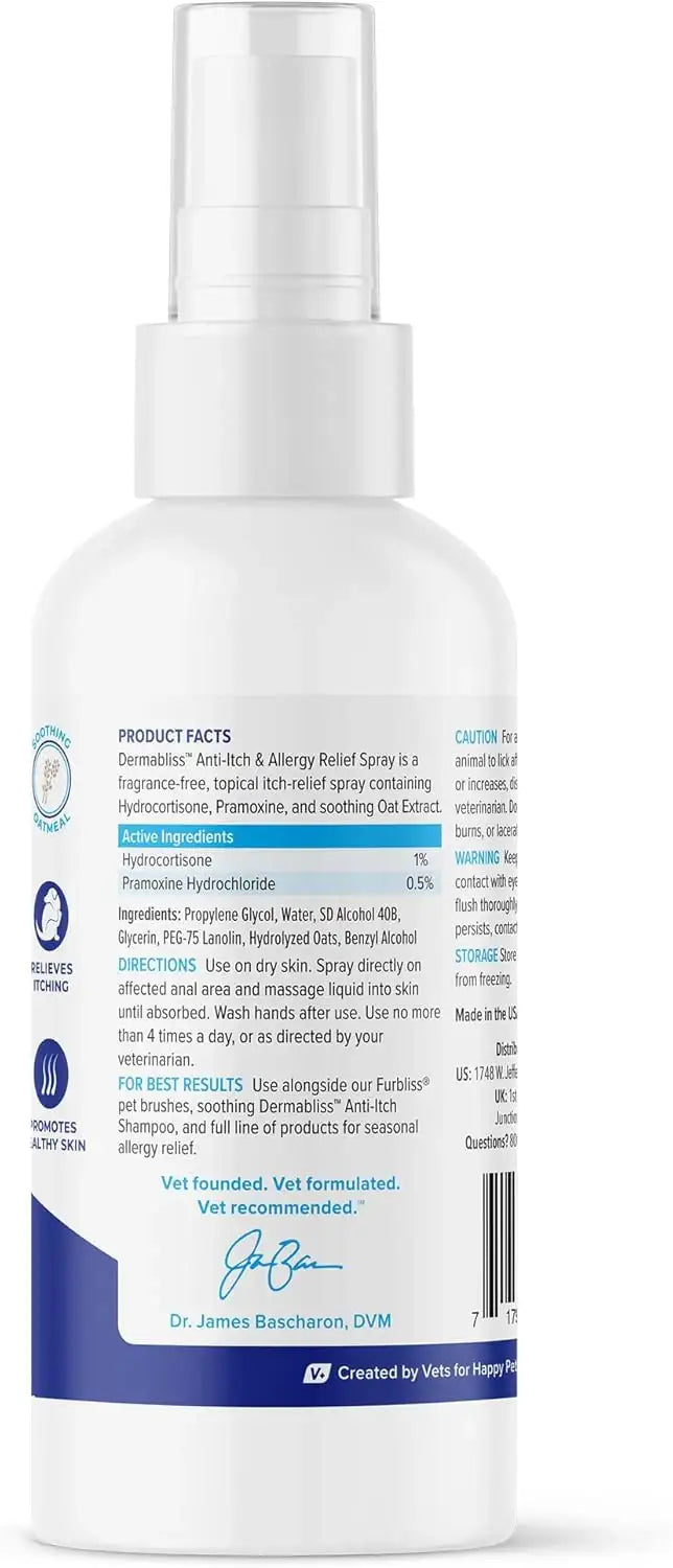VETNIQUE - Vetnique Dermabliss Anti Itch Spray for Dogs & Cats 4 Fl.Oz. - The Red Vitamin MX - Remedios Para La Picazón De Perros - {{ shop.shopifyCountryName }}