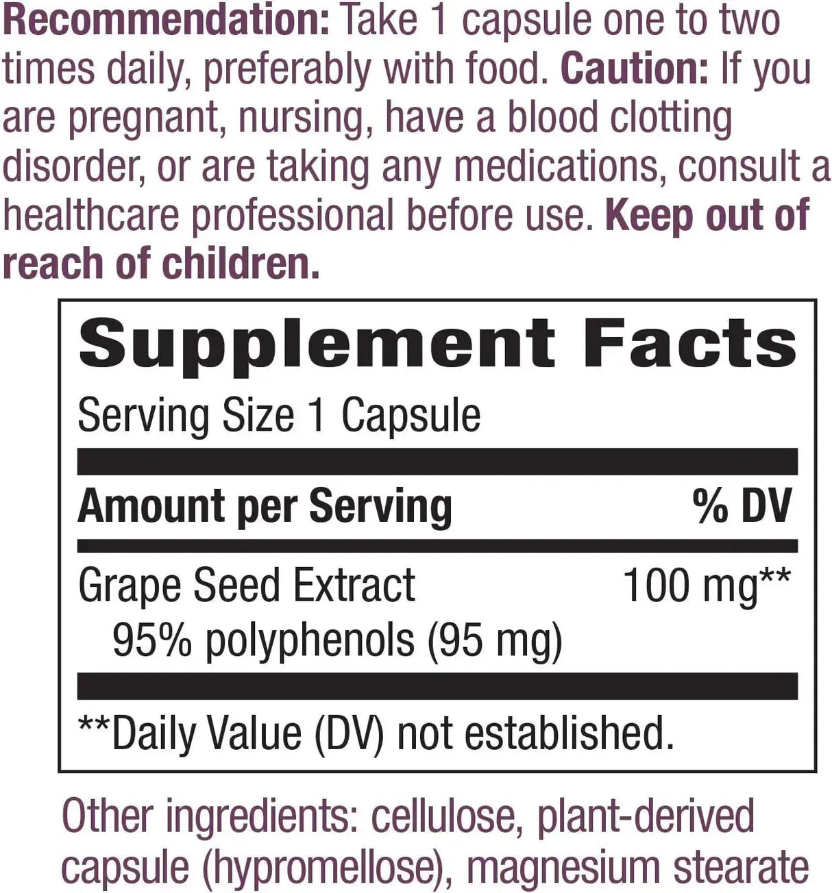 NATURE'S WAY - Nature's Way Premium Extract Grape Seed 100Mg. 60 Capsulas - The Red Vitamin MX - Suplementos Alimenticios - {{ shop.shopifyCountryName }}