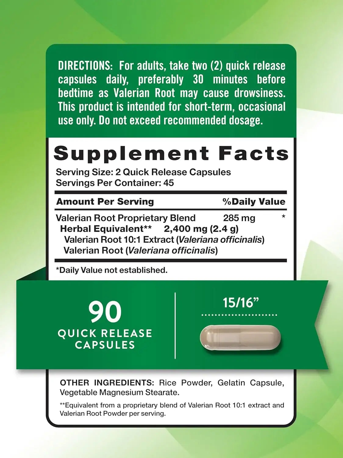 NATURE'S TRUTH - Nature's Truth Valerian Root 2400Mg. 90 Capsulas - The Red Vitamin MX - Suplementos Alimenticios - {{ shop.shopifyCountryName }}