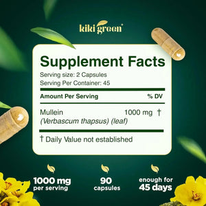 KIKI GREEN - KIKI Green Mullein Leaf Extract 90 Capsulas - The Red Vitamin MX - Suplementos Alimenticios - {{ shop.shopifyCountryName }}