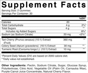 Vitamatic Tart Cherry with Celery Seed Gummies 60 Gomitas 2 Pack