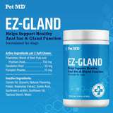 Pet MD EZ Gland Dog Anal Gland Chews with Pumpkin and Fiber 120 Masticables