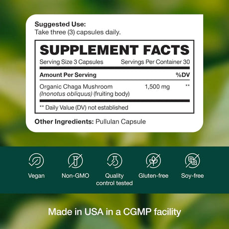 FRESH NUTRITION - Fresh Nutrition Organic Chaga Mushrooms 1500Mg. 90 Capsulas - The Red Vitamin MX - Suplementos Alimenticios - {{ shop.shopifyCountryName }}