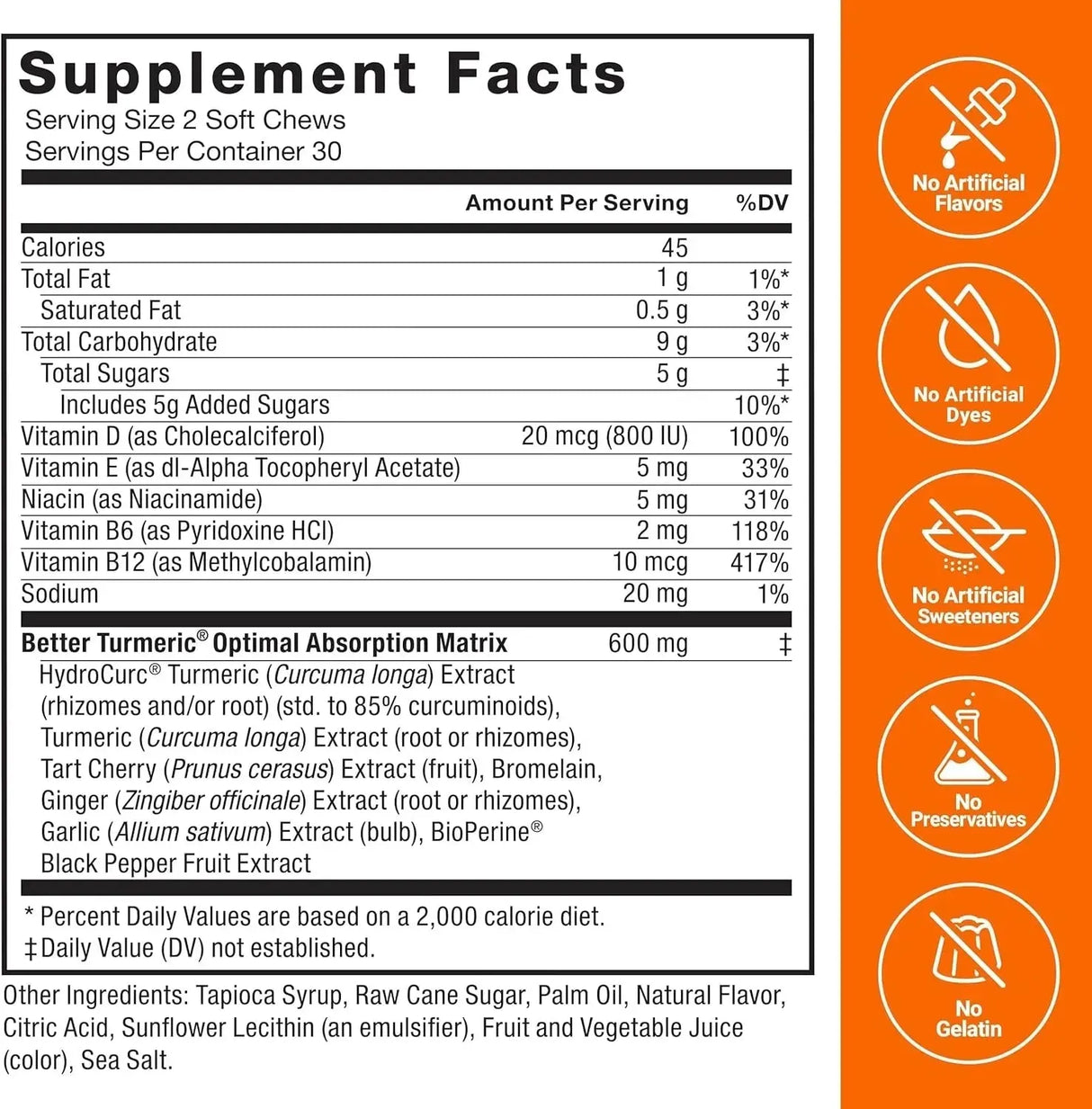 FORCE FACTOR - Force Factor Better Turmeric 400Mg. 60 Masticables - The Red Vitamin MX - Suplementos Alimenticios - {{ shop.shopifyCountryName }}