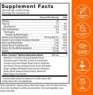 FORCE FACTOR - Force Factor Better Turmeric 400Mg. 60 Masticables - The Red Vitamin MX - Suplementos Alimenticios - {{ shop.shopifyCountryName }}