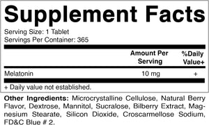 VITAMATIC - Vitamatic Melatonin 10Mg. 365 Tabletas - The Red Vitamin MX - Suplementos Alimenticios - {{ shop.shopifyCountryName }}