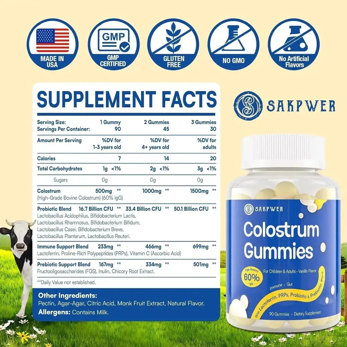 SAKPWER - Sakpwer Bovine Colostrum 60% IgG Gummies 90 Gomitas 2 Pack - The Red Vitamin MX - Suplementos Alimenticios - {{ shop.shopifyCountryName }}