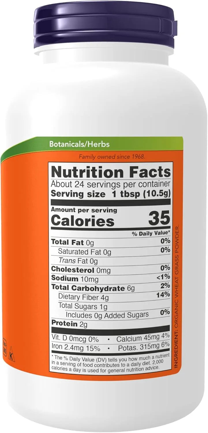 NOW SUPPLEMENTS - NOW Foods Supplements Wheat Grass Powder 255Gr. - The Red Vitamin MX - Suplementos Alimenticios - {{ shop.shopifyCountryName }}