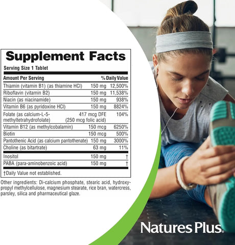NATURES PLUS - Natures Plus Mega B-150 Complex 90 Tabletas - The Red Vitamin MX - Suplementos Alimenticios - {{ shop.shopifyCountryName }}