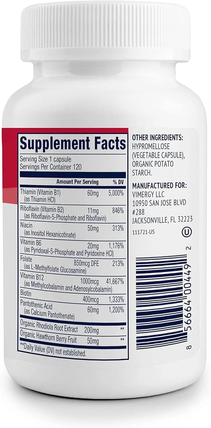 VIMERGY - Vimergy Adapto B Complex 120 Capsulas - The Red Vitamin MX - Suplementos Alimenticios - {{ shop.shopifyCountryName }}