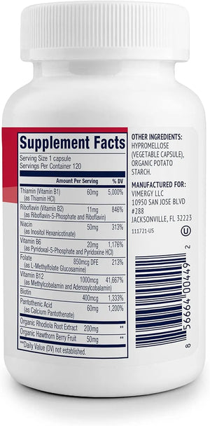 VIMERGY - Vimergy Adapto B Complex 120 Capsulas - The Red Vitamin MX - Suplementos Alimenticios - {{ shop.shopifyCountryName }}