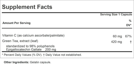 ANDREW LESSMAN - Andrew Lessman Green Tea EGCG 200 60 Capsulas - The Red Vitamin MX - Suplementos Alimenticios - {{ shop.shopifyCountryName }}