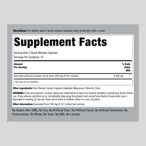 PIPING ROCK - Piping Rock Tart Cherry Extract 2400Mg. 150 Capsulas - The Red Vitamin MX - Suplementos Alimenticios - {{ shop.shopifyCountryName }}