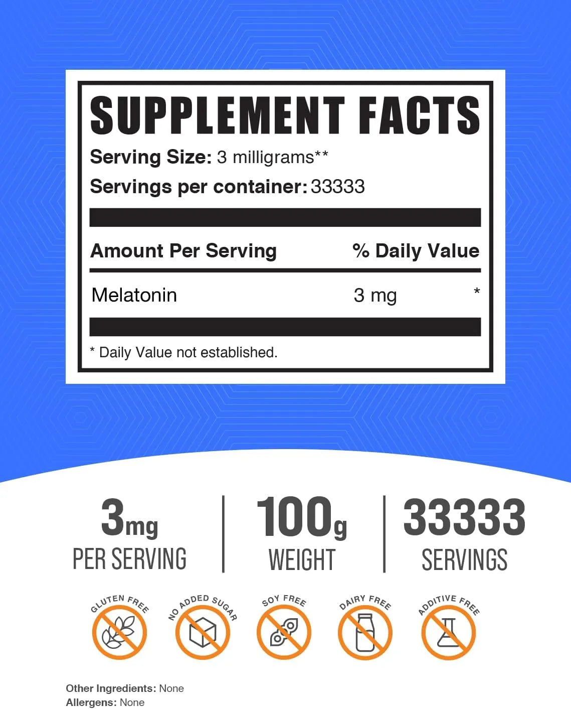 BULK SUPPLEMENTS - Bulk Supplements Melatonin Powder 100Gr. - The Red Vitamin MX - Suplementos Alimenticios - {{ shop.shopifyCountryName }}