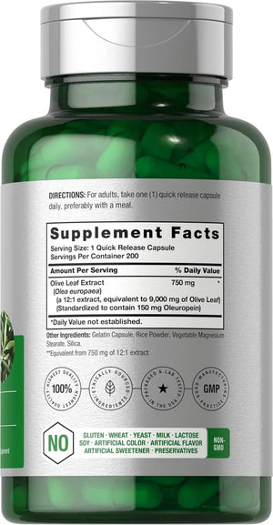 HORBAACH - Horbaach Olive Leaf Extract 9000Mg. 200 Capsulas - The Red Vitamin MX - Suplementos Alimenticios - {{ shop.shopifyCountryName }}