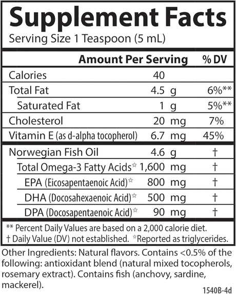 CARLSON - Carlson The Very Finest Fish Oil 1600Mg. Omega-3s 200Ml. - The Red Vitamin MX - Suplementos Alimenticios - {{ shop.shopifyCountryName }}