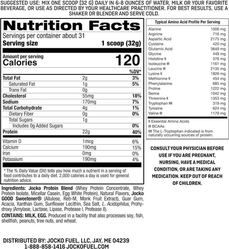 JOCKO FUEL - Jocko Mölk Whey Protein Powder Sugar Free 31 Servicios Banana Cream 992Gr. - The Red Vitamin MX - Suplementos Alimenticios - {{ shop.shopifyCountryName }}