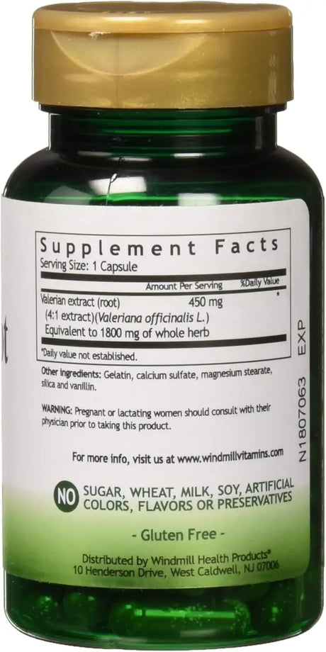 WINDMILL - Windmill Valerian Root 450Mg. 60 Capsulas - The Red Vitamin MX - Suplementos Alimenticios - {{ shop.shopifyCountryName }}