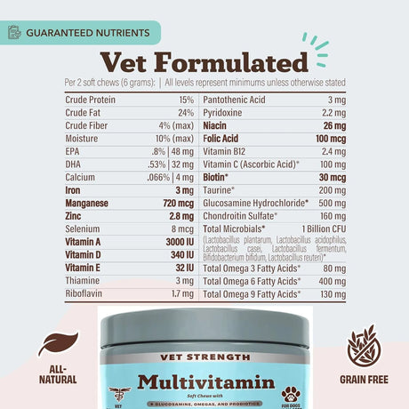 NATURAL DOG - Natural Dog Company Vet Strength Multivitamin Chews 90 Masticables - The Red Vitamin MX - Multivitamínicos Para Perros - {{ shop.shopifyCountryName }}
