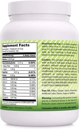 AMAZING INDIA - Amazing India USDA Certified Organic Wheatgrass Power 454Gr. - The Red Vitamin MX - Suplementos Alimenticios - {{ shop.shopifyCountryName }}
