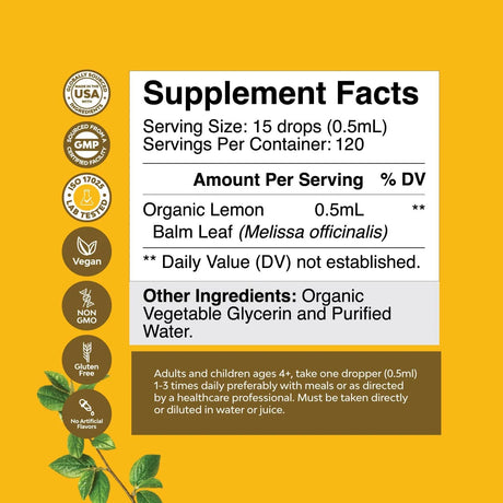 NATURES CRAFT - Natures Craft Lemon Balm Extract 60Ml. - The Red Vitamin MX - Suplementos Alimenticios - {{ shop.shopifyCountryName }}