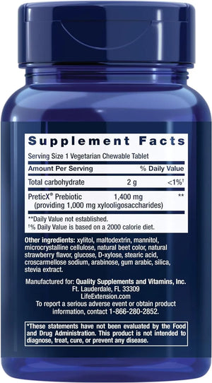 LIFE EXTENSION - Life Extension FLORASSIST Prebiotic Chewable Strawberry 60 Tabletas - The Red Vitamin MX - Suplementos Alimenticios - {{ shop.shopifyCountryName }}