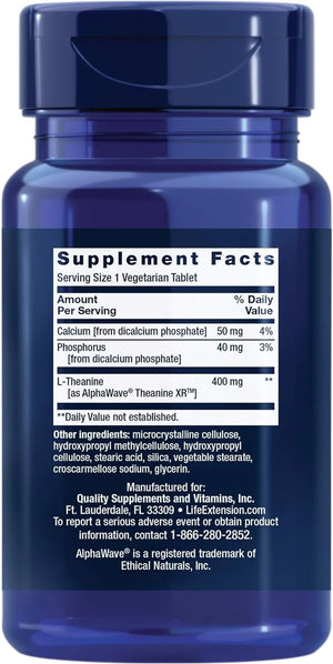 LIFE EXTENSION - Life Extension Theanine XR Stress Relief 30 Tabletas - The Red Vitamin MX - Suplementos Alimenticios - {{ shop.shopifyCountryName }}