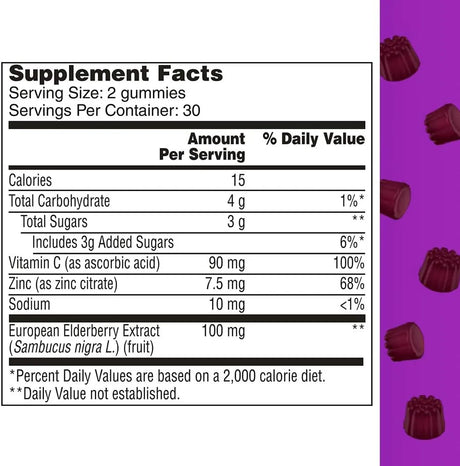 ONE A DAY - One A Day Elderberry Gummies with Immunity Support from Vitamin C and Zinc 60 Gomitas - The Red Vitamin MX - Suplementos Alimenticios - {{ shop.shopifyCountryName }}