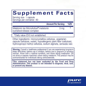 PURE ENCAPSULATIONS - Pure Encapsulations Melatonin-SR 60 Capsulas - The Red Vitamin MX - Suplementos Alimenticios - {{ shop.shopifyCountryName }}