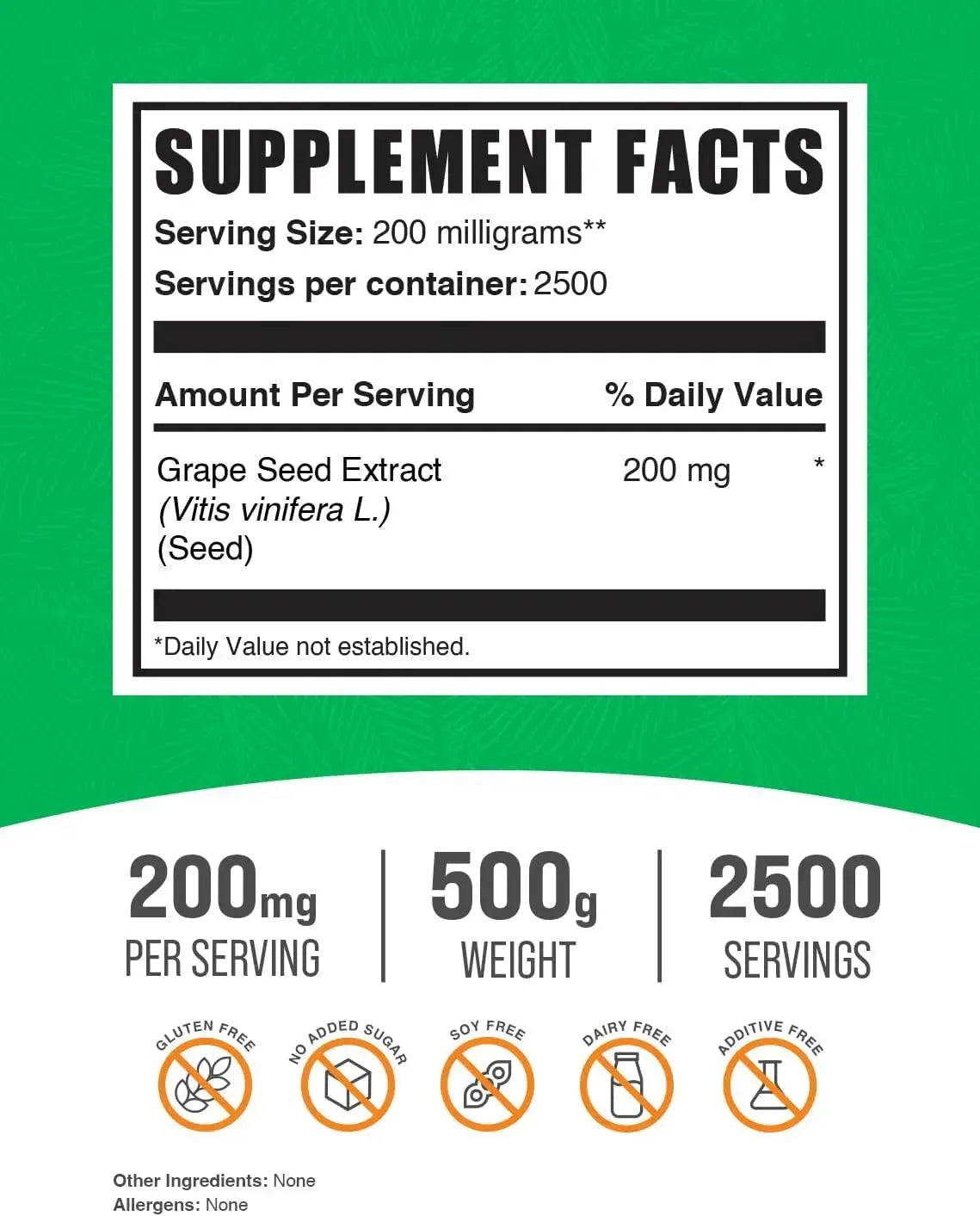 BULK SUPPLEMENTS - Bulk Supplements Grape Seed Extract Powder 500Gr. - The Red Vitamin MX - Suplementos Alimenticios - {{ shop.shopifyCountryName }}