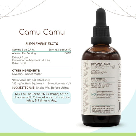 HERBERA - HerbEra Camu Camu B60 Alcohol-Free Herbal Extract Tincture 4 Fl.Oz. - The Red Vitamin MX - Suplementos Alimenticios - {{ shop.shopifyCountryName }}