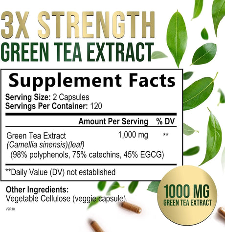 NATURE'S NUTRITION - Nature's Nutrition Green Tea Extract 1000Mg. 240 Capsulas - The Red Vitamin MX - Suplementos Alimenticios - {{ shop.shopifyCountryName }}