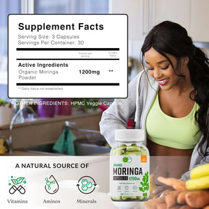 VITAHUMA - VitaHuma Organic Moringa 1200Mg. 90 Capsulas - The Red Vitamin MX - Suplementos Alimenticios - {{ shop.shopifyCountryName }}