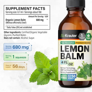 BIOKRAUTER - BIO KRAUTER Lemon Balm Leaf Extract 4 Fl.Oz. - The Red Vitamin MX - Suplementos Alimenticios - {{ shop.shopifyCountryName }}