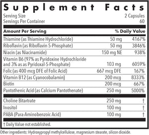 ALLERGY RESEARCH GROUP - Allergy Research Group Super Vitamin B Complex 120 Capsulas - The Red Vitamin MX - Suplementos Alimenticios - {{ shop.shopifyCountryName }}