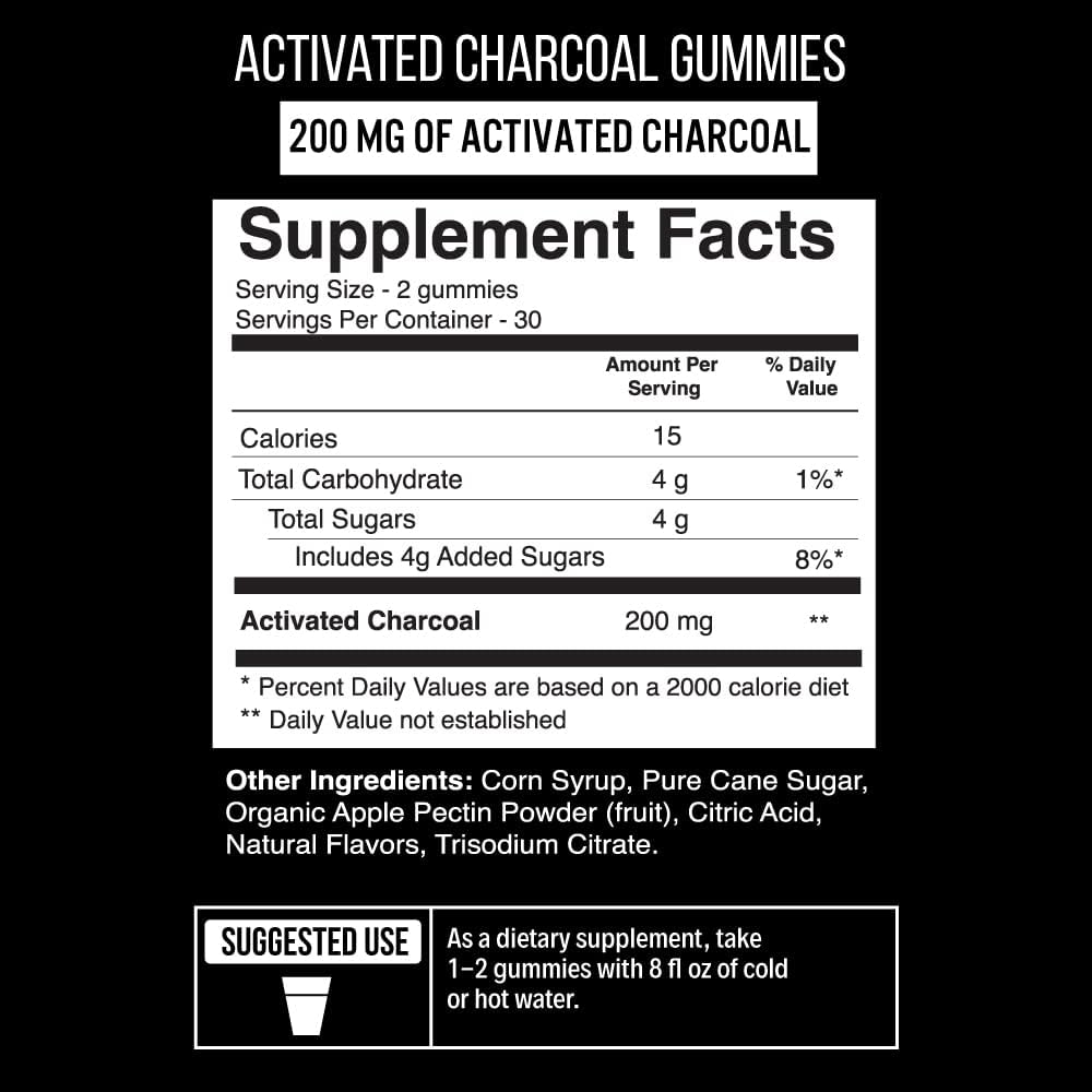 SweetHeartBeauty Activated Charcoal Gummies 60 Gomitas