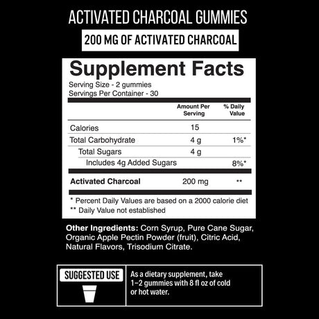 SweetHeartBeauty Activated Charcoal Gummies 60 Gomitas