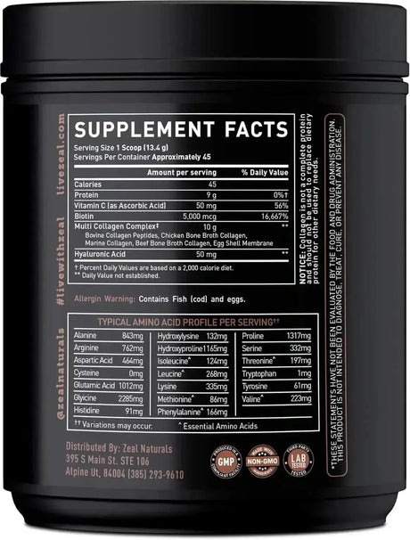 ZEAL NATURALS - Zeal Naturals Premium Multi Collagen Peptides Protein Powder Chocolate 603Gr. - The Red Vitamin MX - Suplementos Alimenticios - {{ shop.shopifyCountryName }}