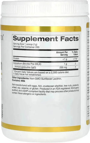 CALIFORNIA GOLD NUTRITION - California Gold Nutrition Colostrum 200Gr. - The Red Vitamin MX - Suplementos Alimenticios - {{ shop.shopifyCountryName }}