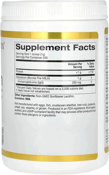 CALIFORNIA GOLD NUTRITION - California Gold Nutrition Colostrum 200Gr. - The Red Vitamin MX - Suplementos Alimenticios - {{ shop.shopifyCountryName }}