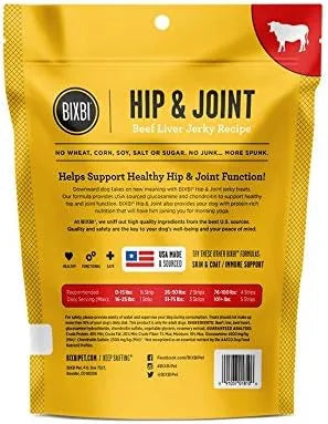 BIXBI - BIXBI Hip & Joint Support Beef Liver Jerky Dog Treats 141Gr. - The Red Vitamin MX - Cuidado De Cadera Y Articulaciones Para Perros - {{ shop.shopifyCountryName }}