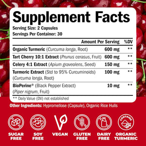 Vimerson Health Turmeric with 10:1 Tart Cherry Extract 60 Capsulas 2 Pack