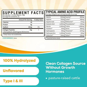 SUREBOUNTY - Surebounty Collagen Peptides Powder Type I & III, Grass-Fed Bovine Source 227Gr. - The Red Vitamin MX - Suplementos Alimenticios - {{ shop.shopifyCountryName }}