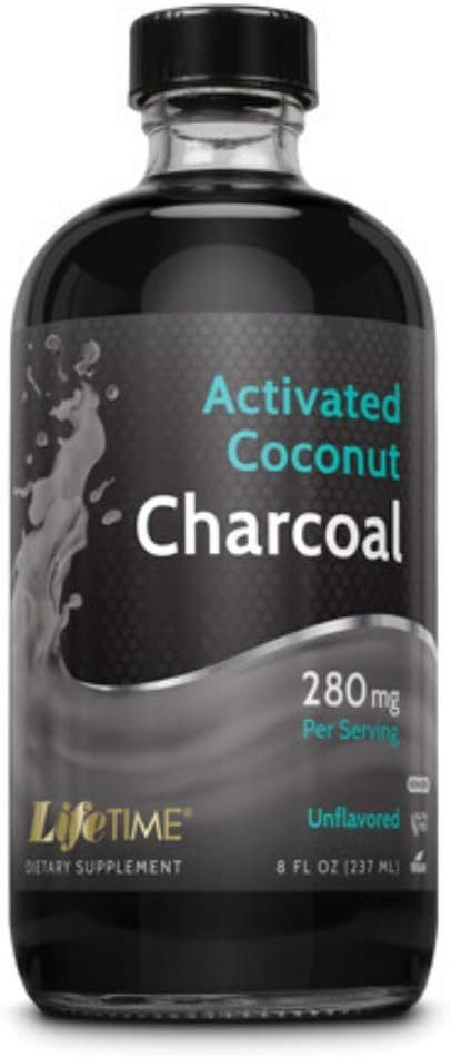 LIFETIME Activated Coconut Charcoal Liquid Unflavored 237Ml.