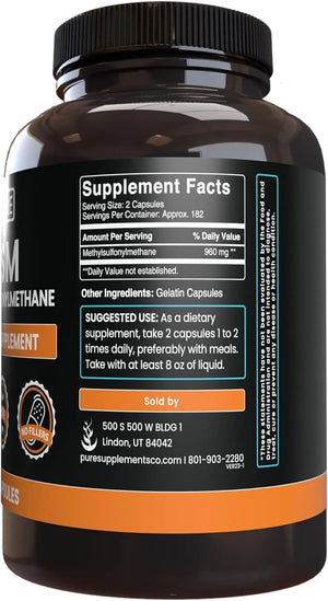 PURE ORIGINAL INGREDIENTS - Pure Original Ingredients MSM 365 Capsulas - The Red Vitamin MX - Suplementos Alimenticios - {{ shop.shopifyCountryName }}