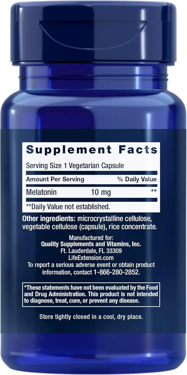LIFE EXTENSION - Life Extension Melatonin 10Mg. 60 Capsulas - The Red Vitamin MX - Suplementos Alimenticios - {{ shop.shopifyCountryName }}